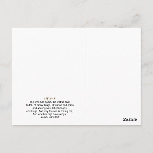 CARTE POSTALE MON CHEMIN (Dos)