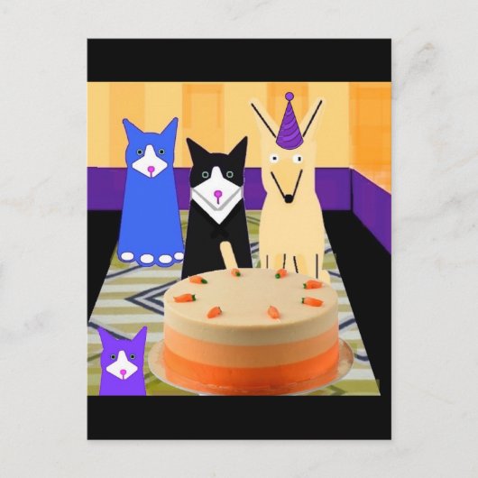 Carte Postale Mon Chien Anniversaire, (Devant)