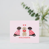 Carte Postale Mon Chien Est Mon Chien Valentin Labrador Retrieve (Debout devant)