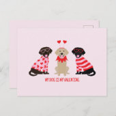 Carte Postale Mon Chien Est Mon Chien Valentin Labrador Retrieve (Devant / Derrière)