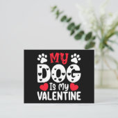 Carte Postale Mon Chien Est Mon Saint Valentin Amoureux Des Anim (Debout devant)