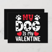 Carte Postale Mon Chien Est Mon Saint Valentin Amoureux Des Anim (Devant / Derrière)