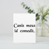 Carte Postale Mon chien l'a mangé. (Debout devant)