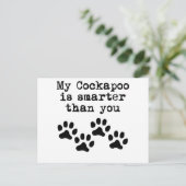 Carte Postale Mon Cockapoo Est Plus Intelligent Que Vous (Debout devant)