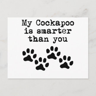 Carte Postale Mon Cockapoo Est Plus Intelligent Que Vous