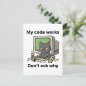 Carte Postale Mon code fonctionne Ne demandez pas pourquoi (Debout devant)