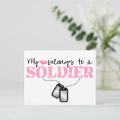 Carte Postale Mon Coeur Appartient À Un Soldat (Debout devant)