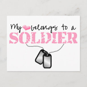 Carte Postale Mon Coeur Appartient À Un Soldat