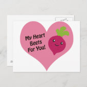 Carte Postale Mon cœur de betterave pour toi (Devant / Derrière)
