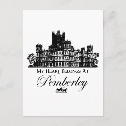Carte Postale Mon Coeur Est Chez Pemberley (Devant)