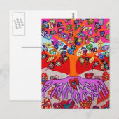 Carte Postale Mon Coeur Fleurs Pour Vous Arbre De Vie (Devant / Derrière)