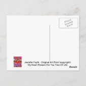 Carte Postale Mon Coeur Fleurs Pour Vous Arbre De Vie (Dos)