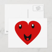 Carte Postale Mon coeur heureux (Devant / Derrière)