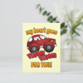 Carte Postale Mon Coeur Va Vroom Vroom Pour Vous ! (Debout devant)