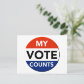 Carte Postale Mon compte de vote (Debout devant)