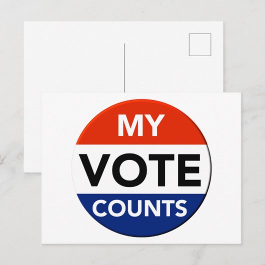 Carte Postale Mon compte de vote (Devant / Derrière)
