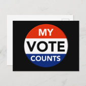 Carte Postale Mon compte de vote (Devant / Derrière)