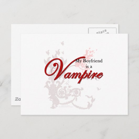 Carte Postale Mon copain est un vampire (Devant / Derrière)