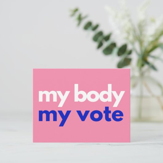 Carte Postale Mon corps Mon vote Roevember (Debout devant)