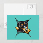 Carte Postale Mon Dachshund intérieur (Devant / Derrière)