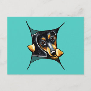 Carte Postale Mon Dachshund intérieur