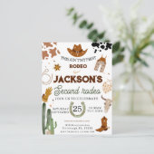 Carte Postale Mon Deuxième Anniversaire Rodéo Far West (Debout devant)