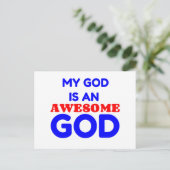 CARTE POSTALE MON DIEU EST INCONTOURNABLE (Debout devant)