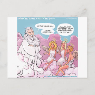 Carte Postale Mon dieu (OMG) Textes d'anges drôles