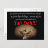 Carte Postale Mon Dieu. Tah Dah ! ! ! (Devant / Derrière)