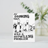 Carte Postale Mon équipe de bowling a un problème de bowling (Debout devant)