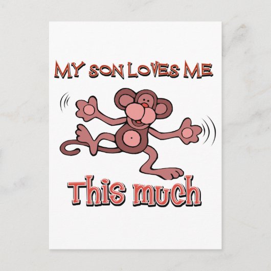 Carte Postale Mon fils m'aime autant (Devant)