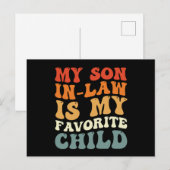 Carte Postale Mon gendre est mon enfant préféré Famille Groovy (Devant / Derrière)