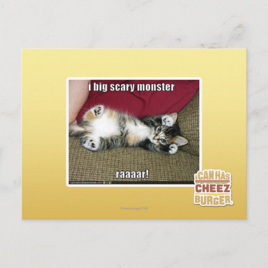 Carte Postale Mon grand monstre effrayant (Devant)