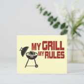 Carte Postale Mon Grill Mes règles (Debout devant)