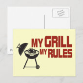 Carte Postale Mon Grill Mes règles (Devant / Derrière)