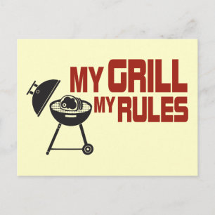 Carte Postale Mon Grill Mes règles
