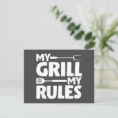 Carte Postale Mon Grill Mes règles (Debout devant)