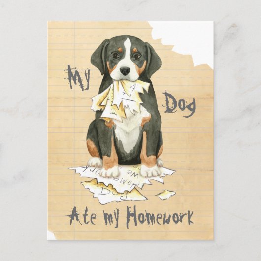 Carte Postale Mon GSMD A Mangé Mes Devoirs (Devant)