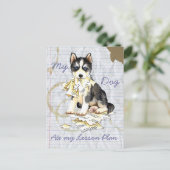 Carte Postale Mon Husky a mangé mon plan de leçon (Debout devant)