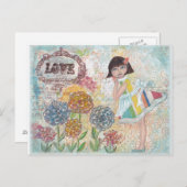 Carte Postale Mon jardin (Devant / Derrière)