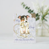 Carte Postale Mon JRT a mangé mon plan de leçon (Debout devant)