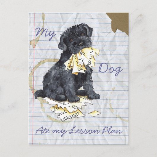 Carte Postale Mon Kerry a mangé mon plan de leçon (Devant)