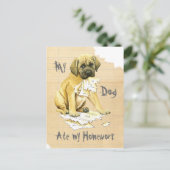 Carte Postale Mon Mastiff A Mangé Mes Devoirs (Debout devant)