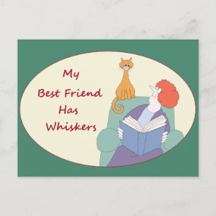 Carte Postale Mon meilleur ami a des Whiskers