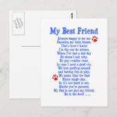 Carte Postale Mon meilleur ami chien (Devant / Derrière)
