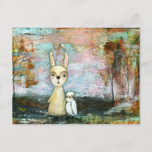 Carte Postale Mon Meilleur Ami, Lapin Bébé, Chouette Bébé Art Ab