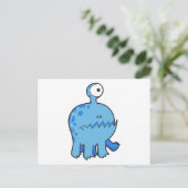 Carte Postale mon monstre cyclope bleu (Debout devant)