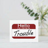 Carte Postale Mon nom est problématique (Debout devant)