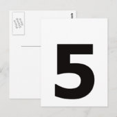 Carte Postale Mon numéro est 5 ! (Devant / Derrière)