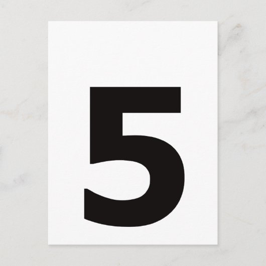 Carte Postale Mon numéro est 5 ! (Devant)